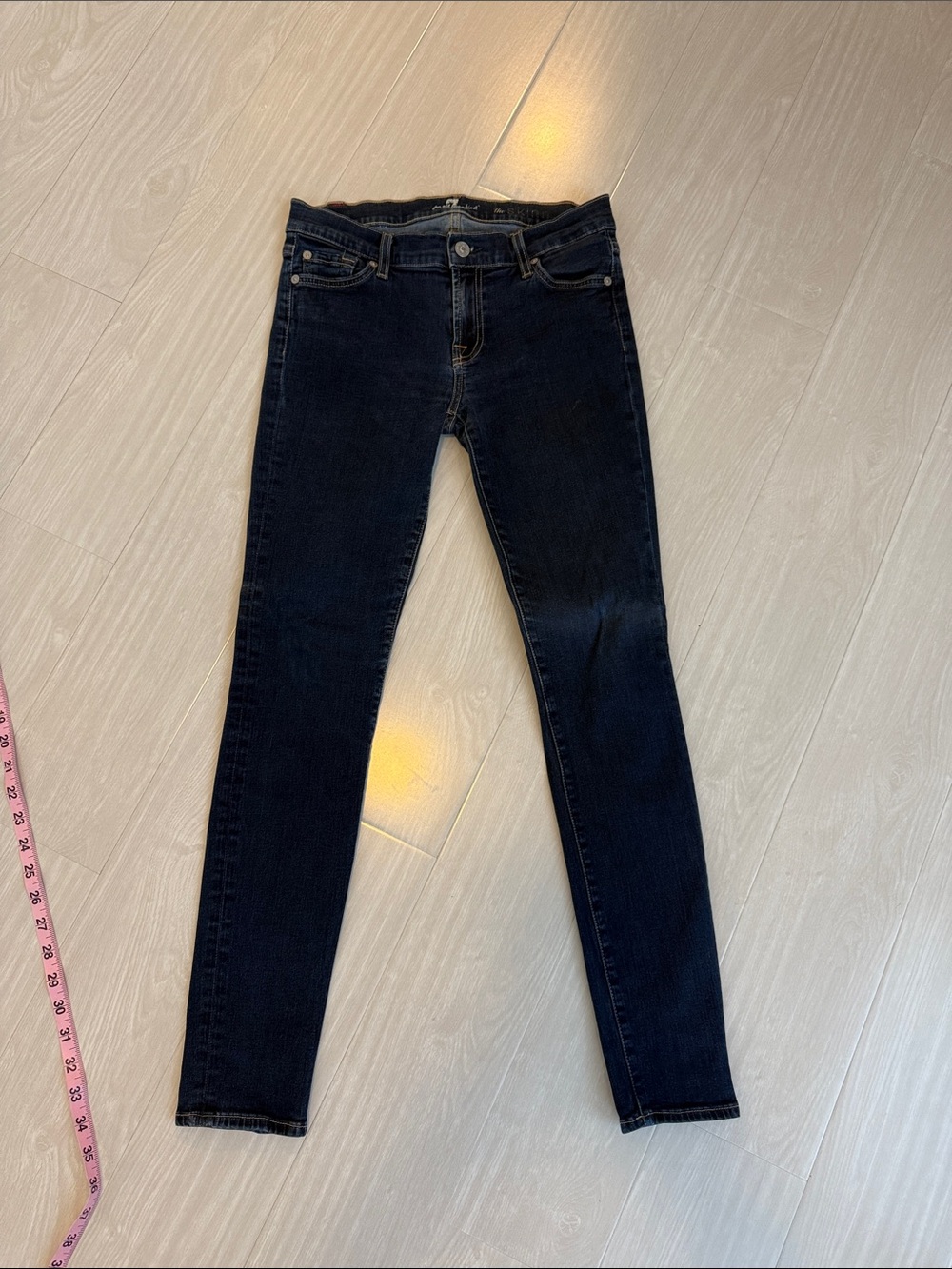 7 For All Mankind Dark Blue Skinny Jeans
